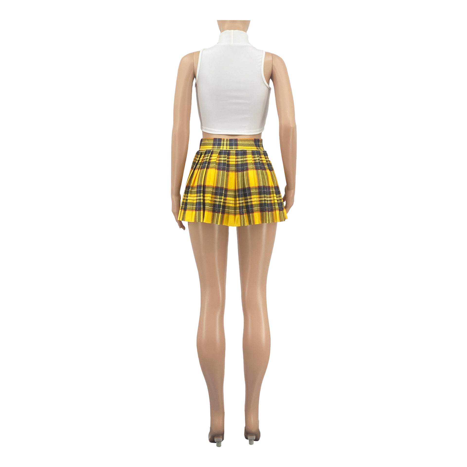 Women'S Summer Solid Color Sexy Mini Pleated Skirt