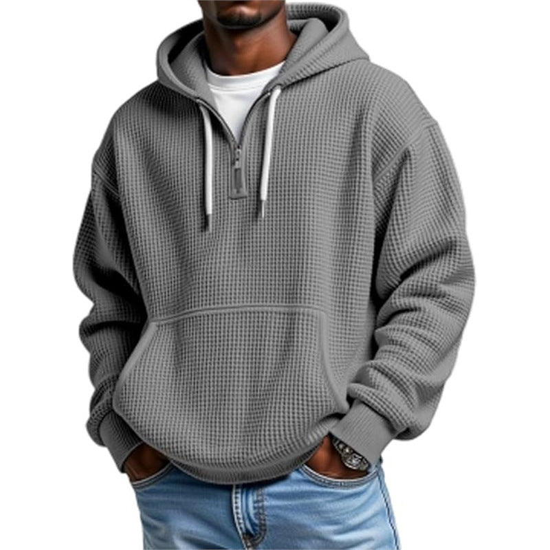 Men's Double Hood Zipper Hooded Sweater