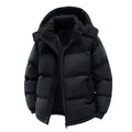 Men's Cotton Padded Clothing Corduroy Detachable Hat Coat