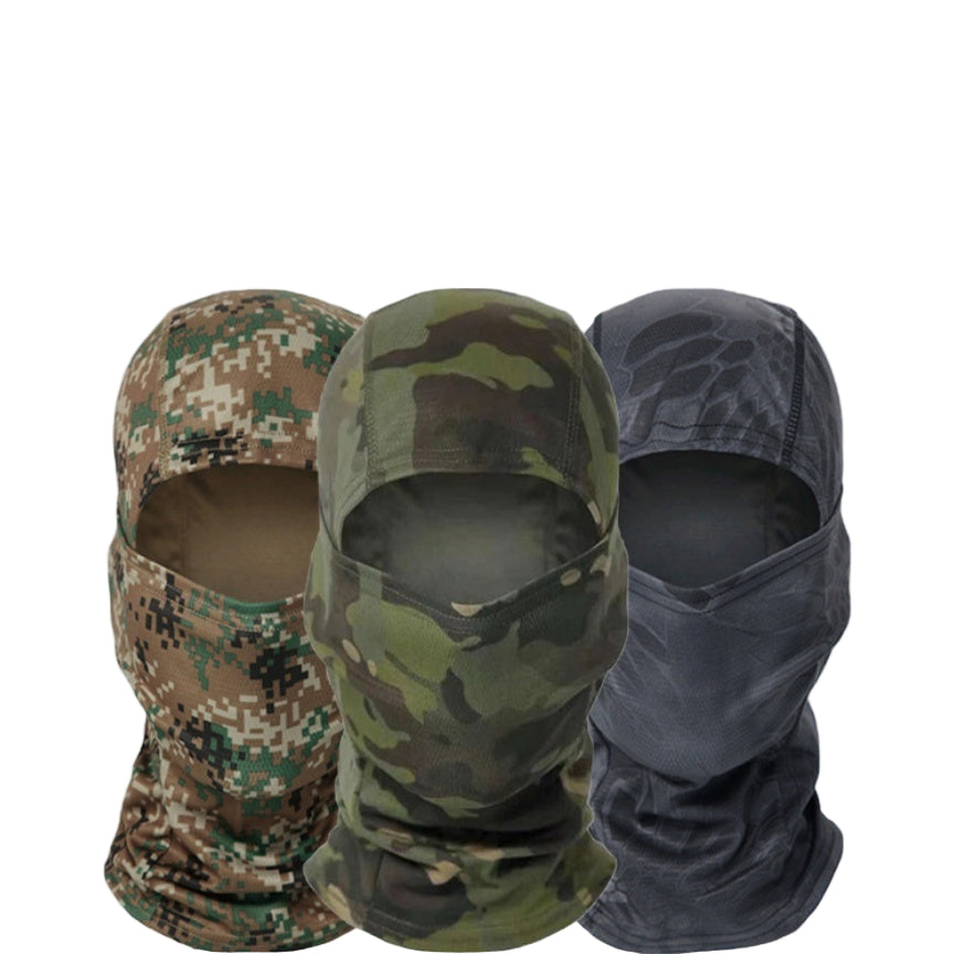 Outdoor Quick-drying Mesh Breathable Ski Mask Camouflage Headgear in Python Pattern Black Yellow Green & Jungle Python Design for Comfort and Functionality