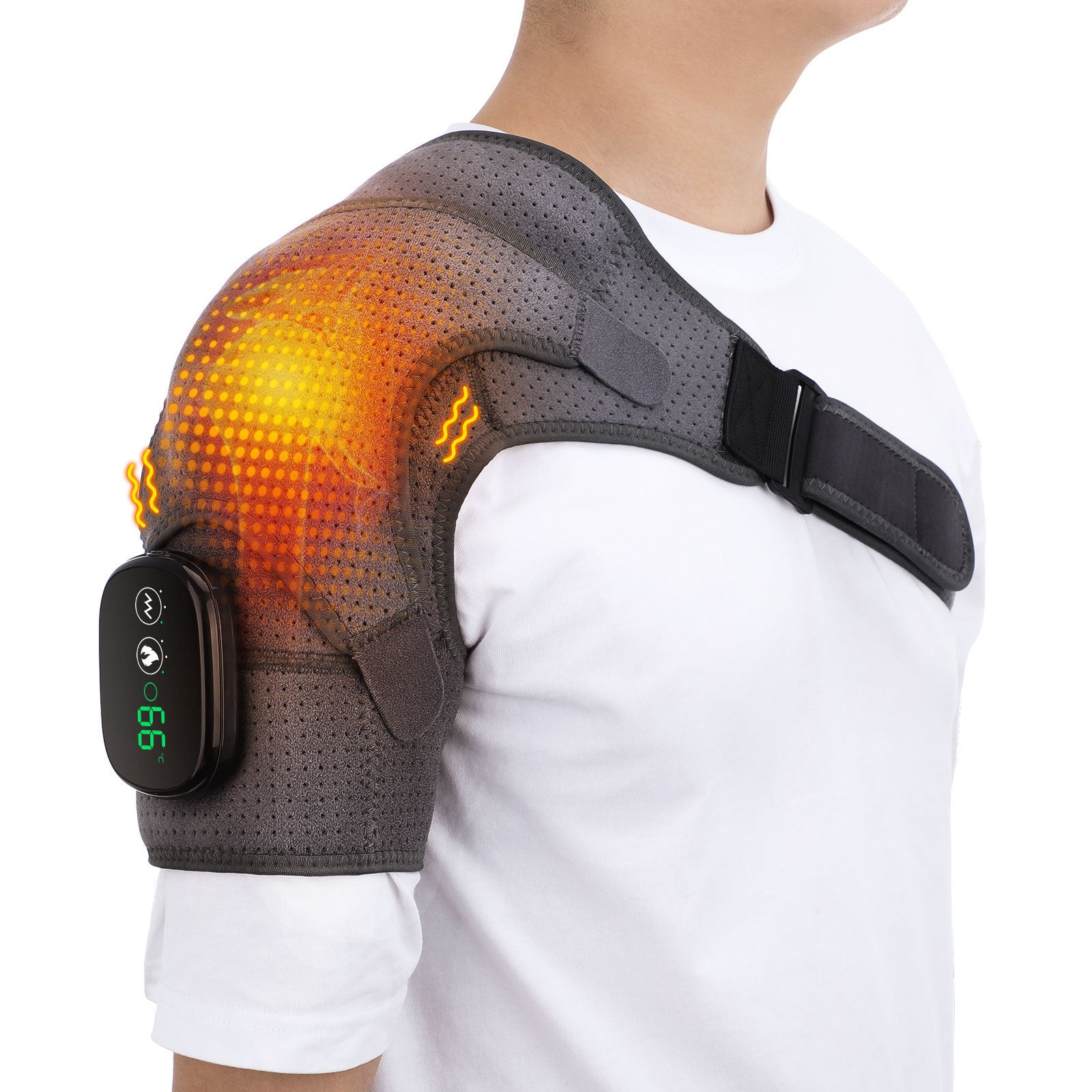 Electric Heating Shoulder Massage Belt - Adjustable Back & Arm Relaxer