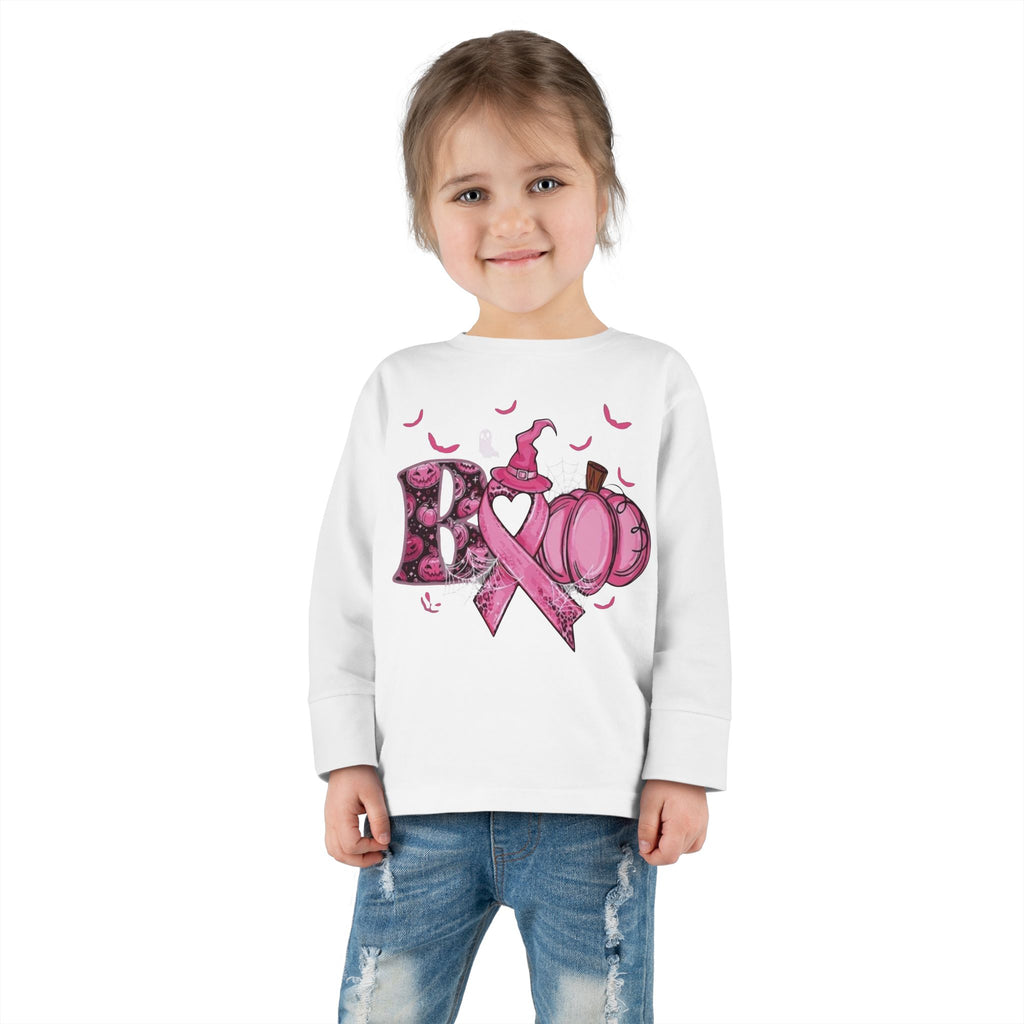 Pink Pumpkin Toddler Long Sleeve Tee