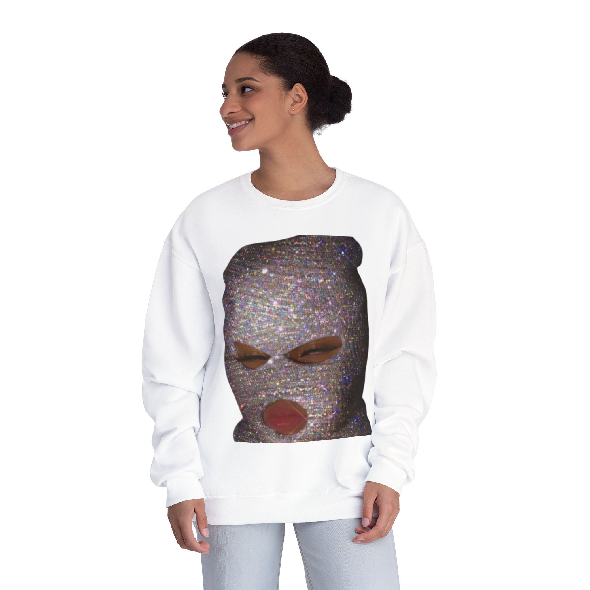 Glittery Crewneck Sweatshirt - Trendy Unisex Everyday Comfort