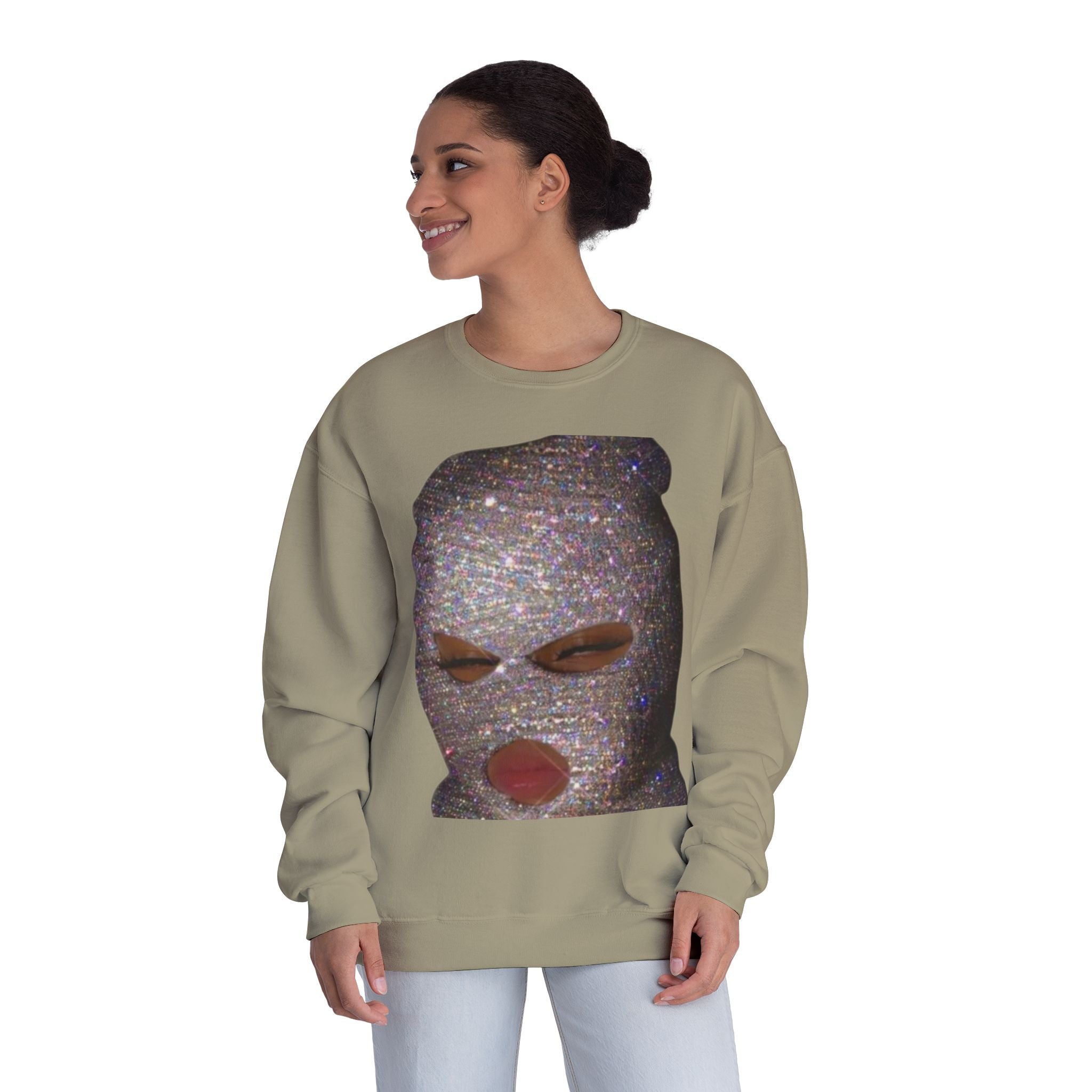 Glittery Crewneck Sweatshirt - Trendy Unisex Everyday Comfort