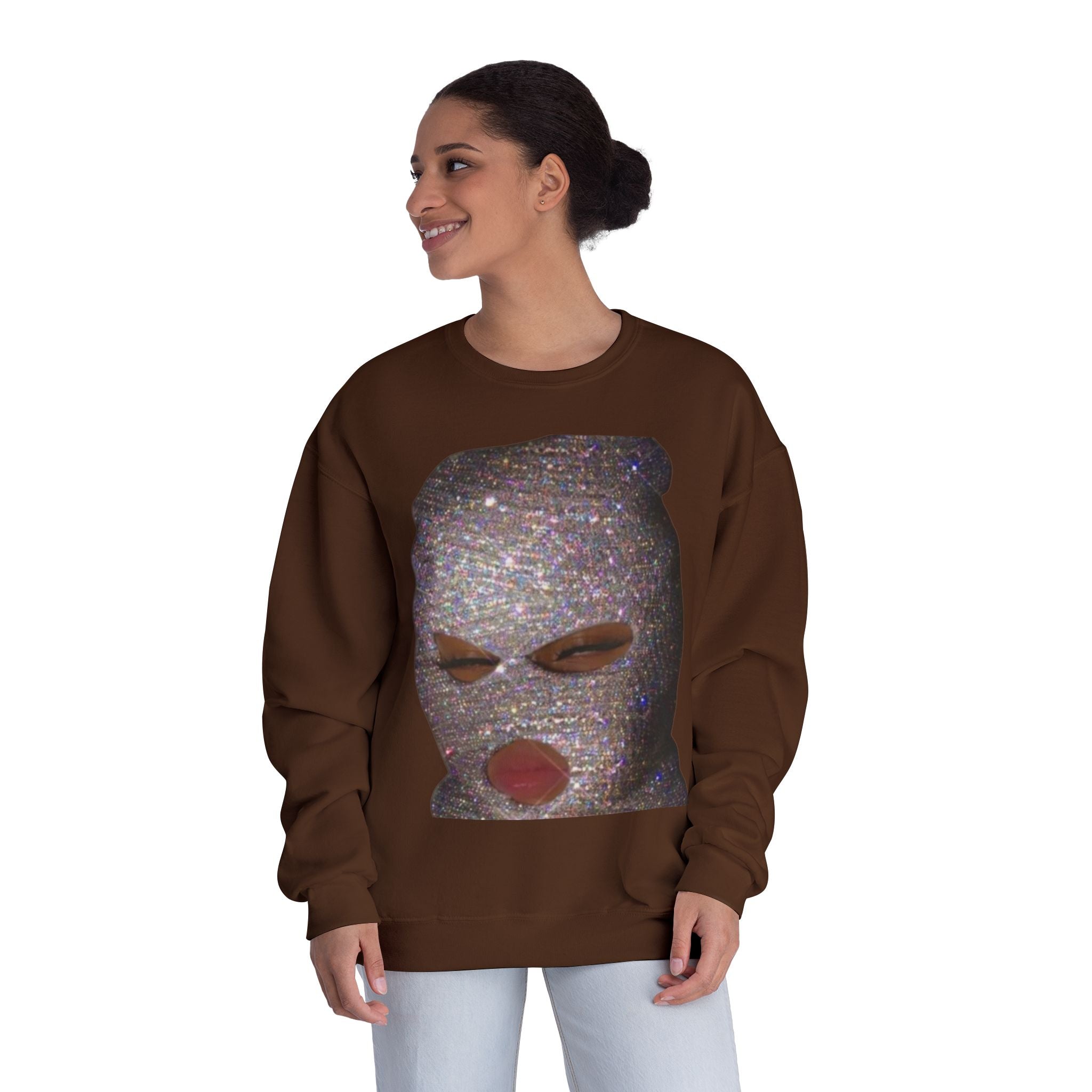 Glittery Crewneck Sweatshirt - Trendy Unisex Everyday Comfort