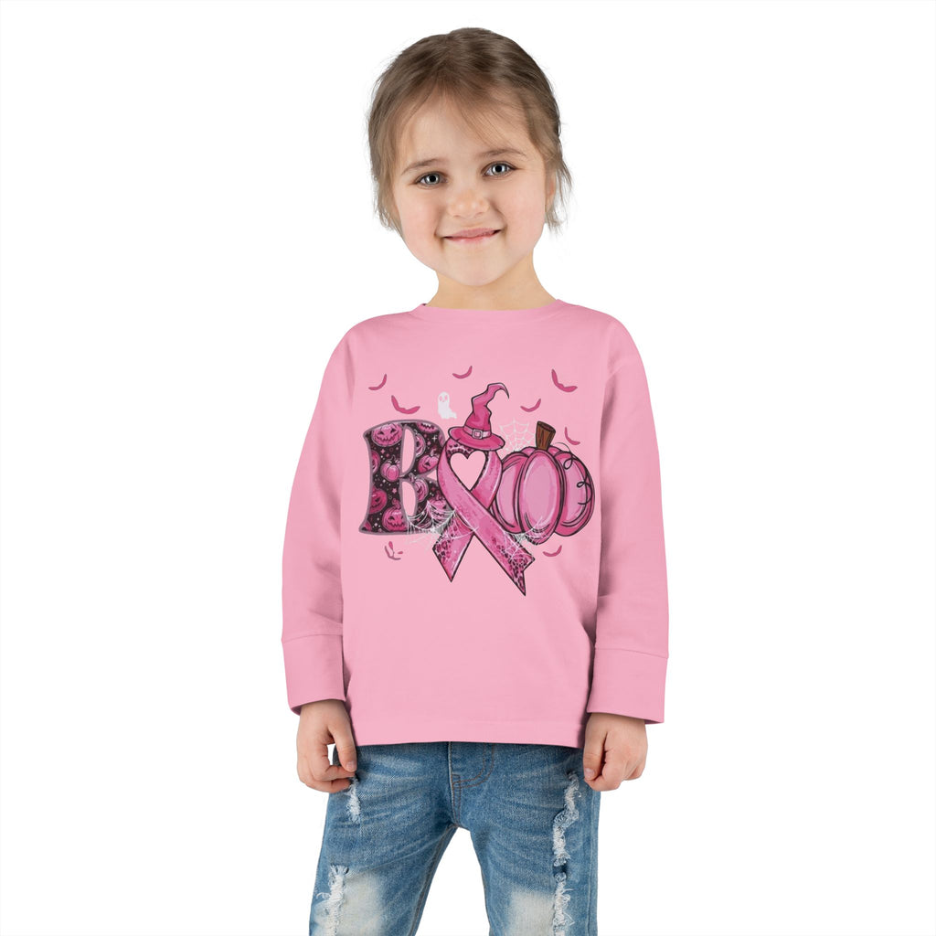 Pink Pumpkin Toddler Long Sleeve Tee