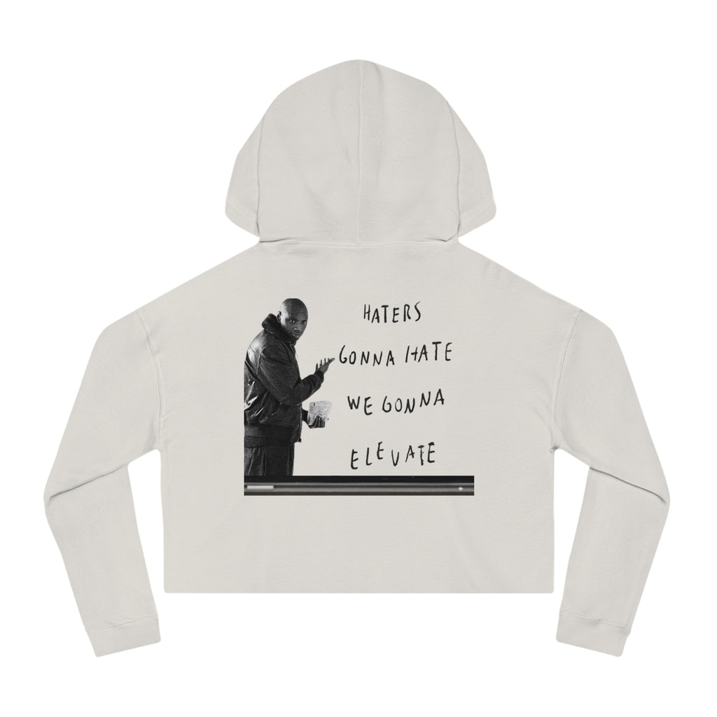 Women's Cropped Hooded Sweatshirt - Tie-Dye Fleece Hoodie