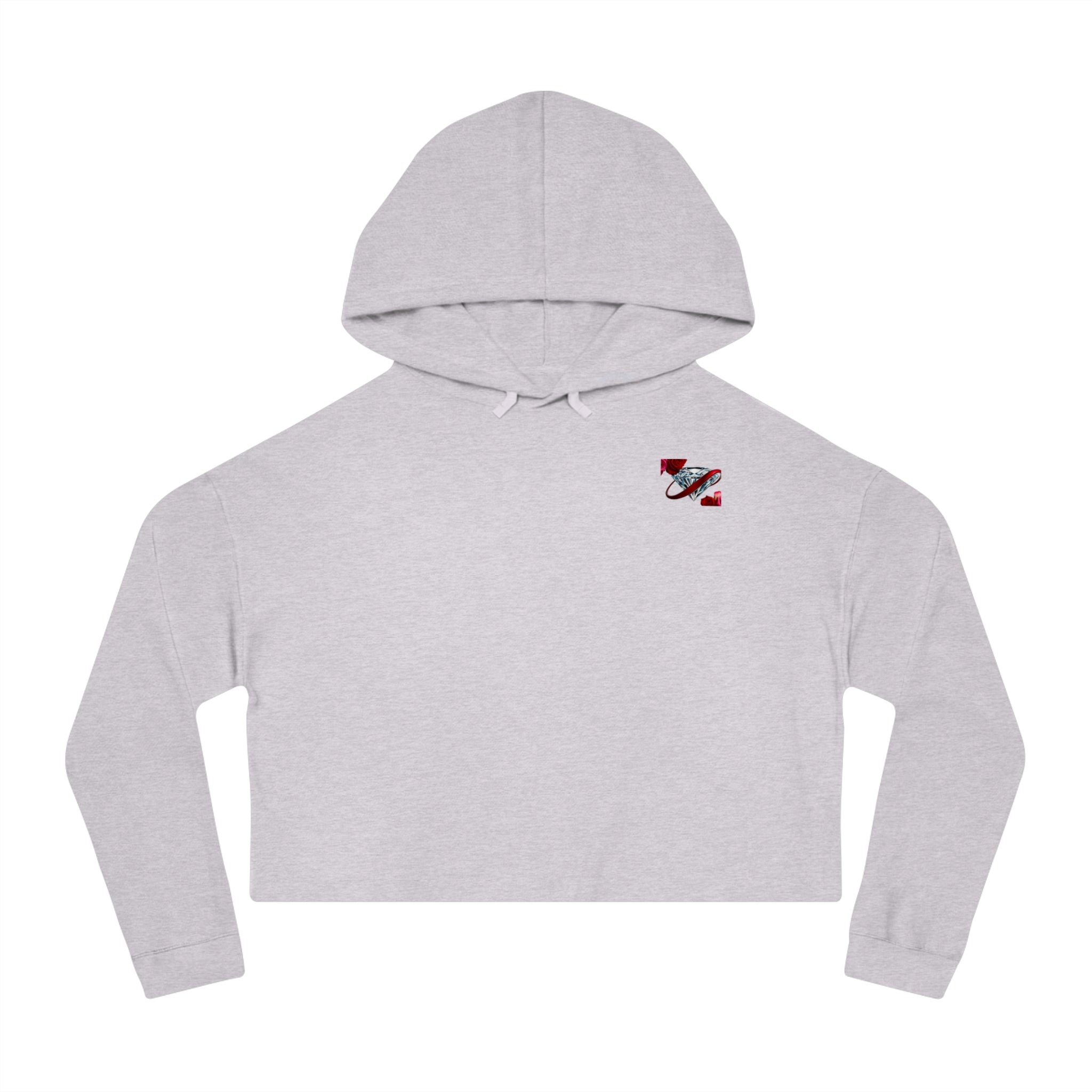 Women's Cropped Hooded Sweatshirt - Tie-Dye Fleece Hoodie