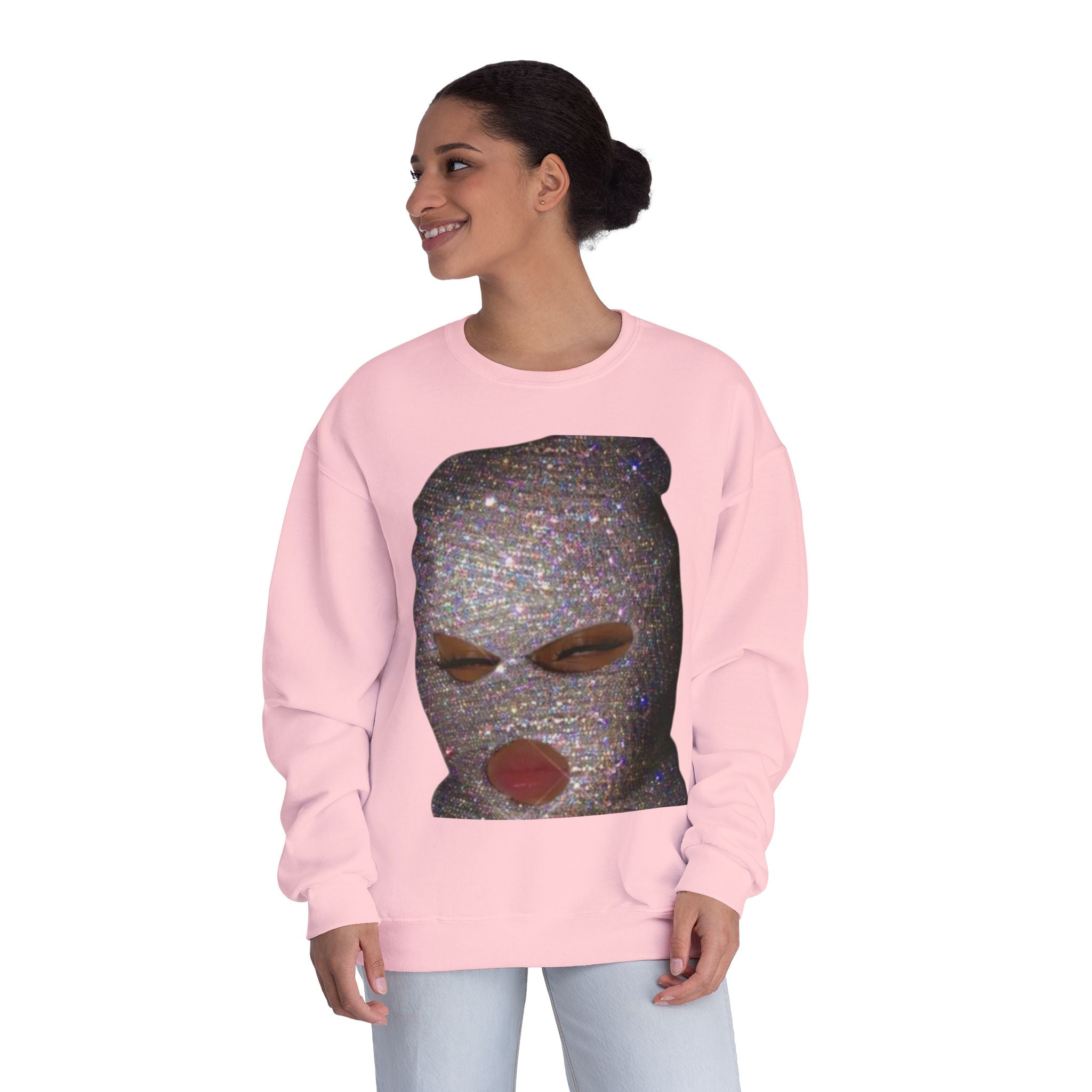 Glittery Crewneck Sweatshirt - Trendy Unisex Everyday Comfort