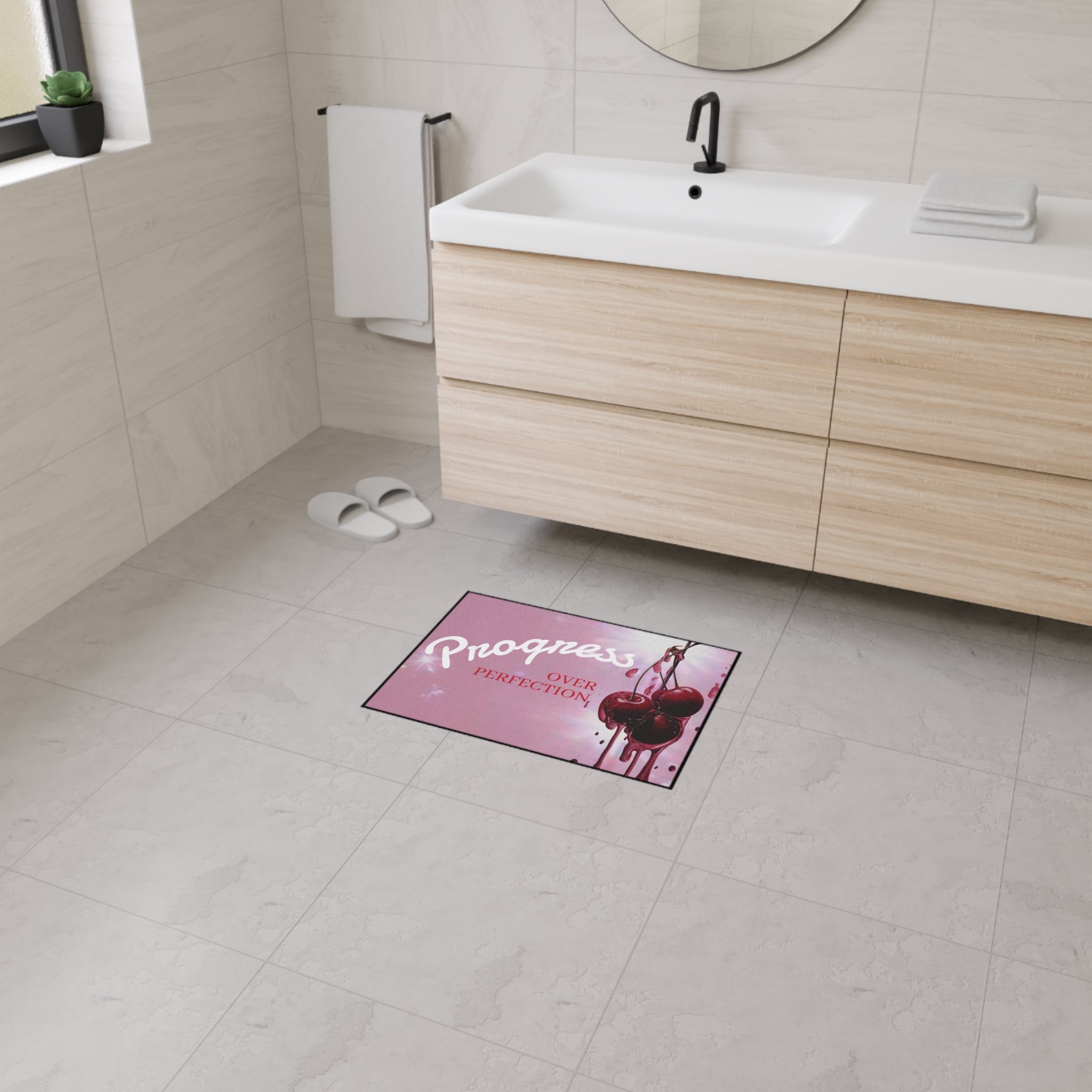 Motivational Progress Floor Mat - 'What's The Cherry on Top' Home Decor