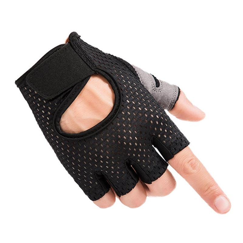 Half Finger Sports Fitness Gloves - Non-Slip Outdoor Riding & Gym Gloves