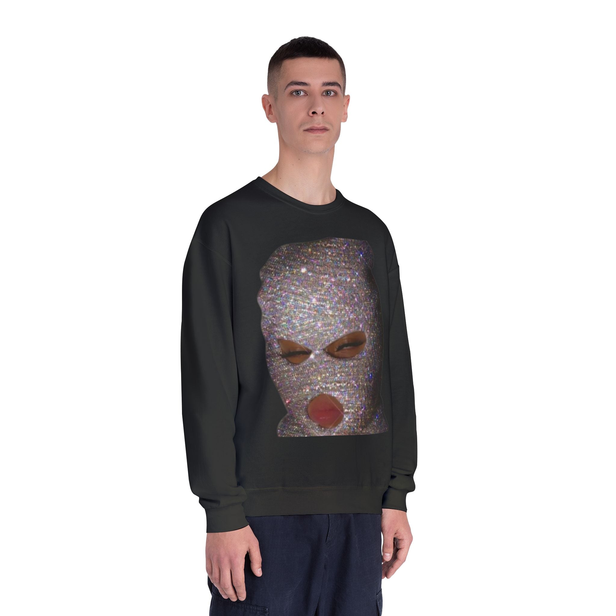 Glittery Crewneck Sweatshirt - Trendy Unisex Everyday Comfort