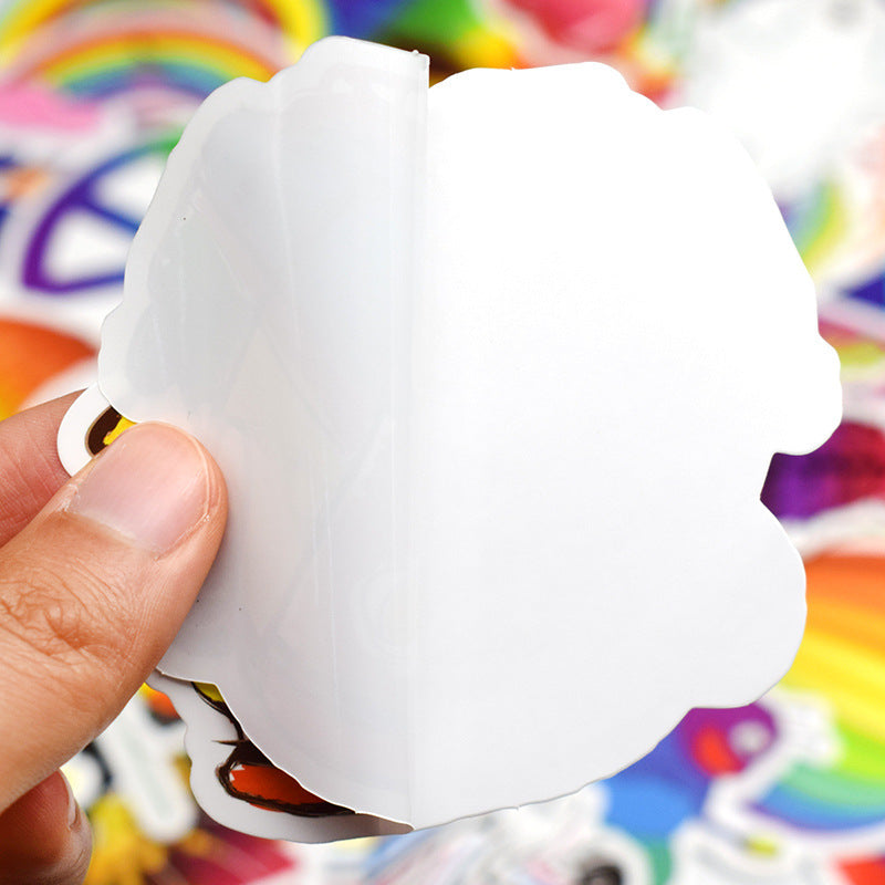 50-Pack Rainbow & Body Stickers - Laptop & Accessories Sticker Set