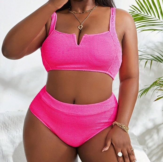 Plus Size Women Holidays Two-Piece Swimwear