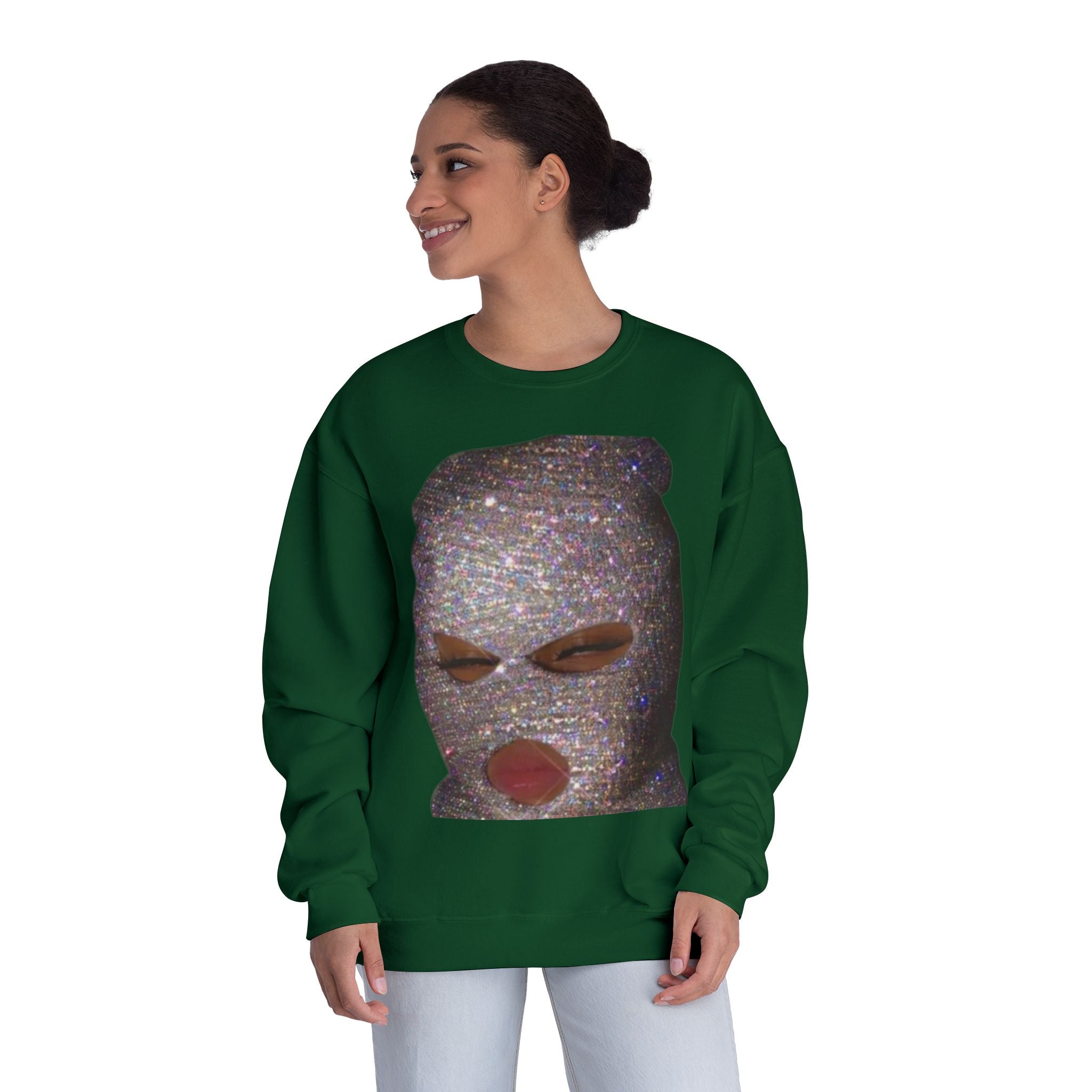 Glittery Crewneck Sweatshirt - Trendy Unisex Everyday Comfort