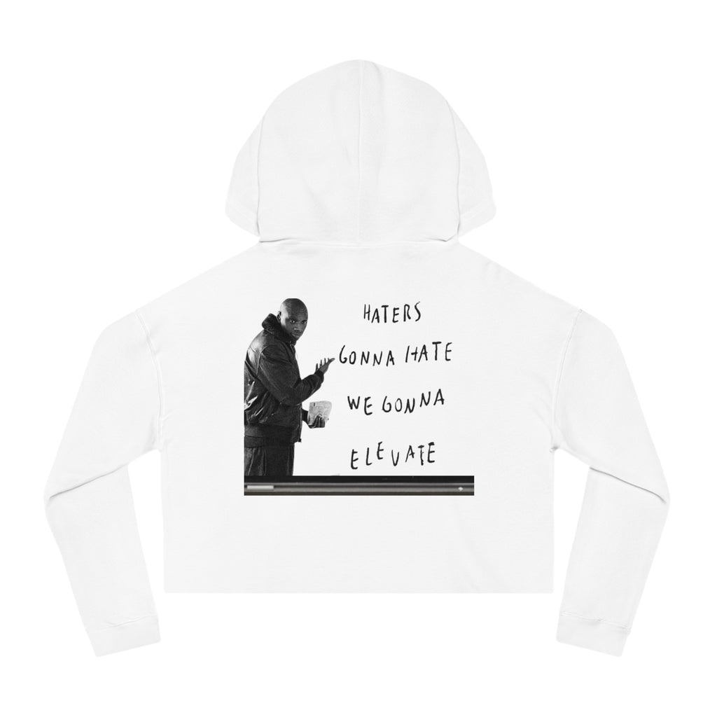 Women's Cropped Hooded Sweatshirt - Tie-Dye Fleece Hoodie