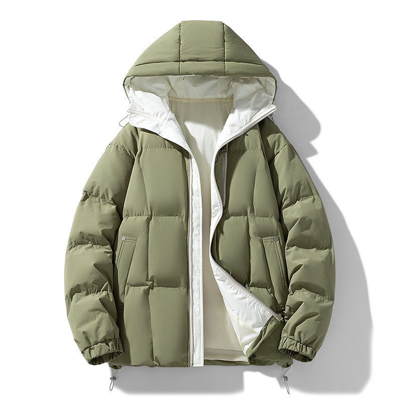 Fashion Solid Color Simple New Men's Cotton Coat
