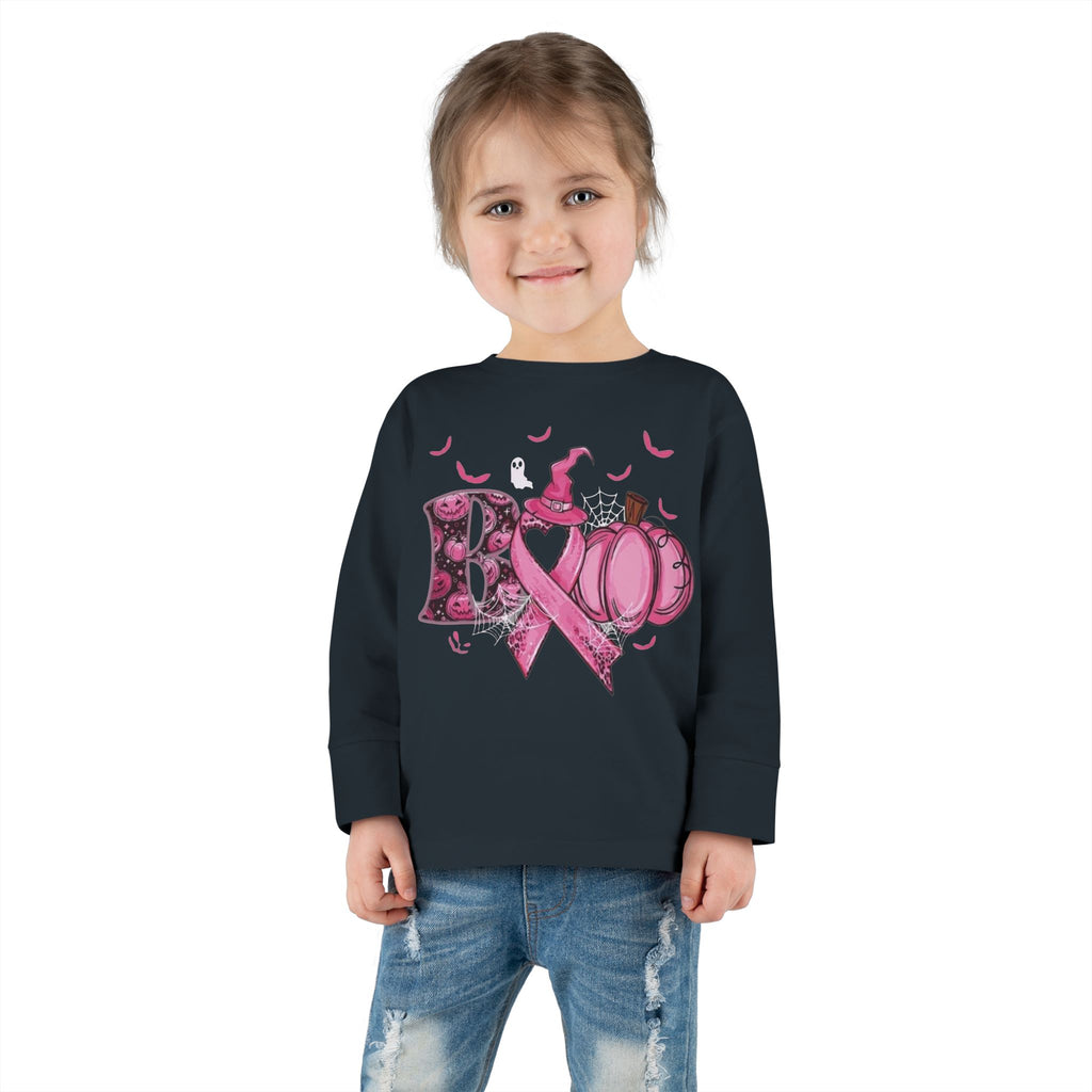 Pink Pumpkin Toddler Long Sleeve Tee