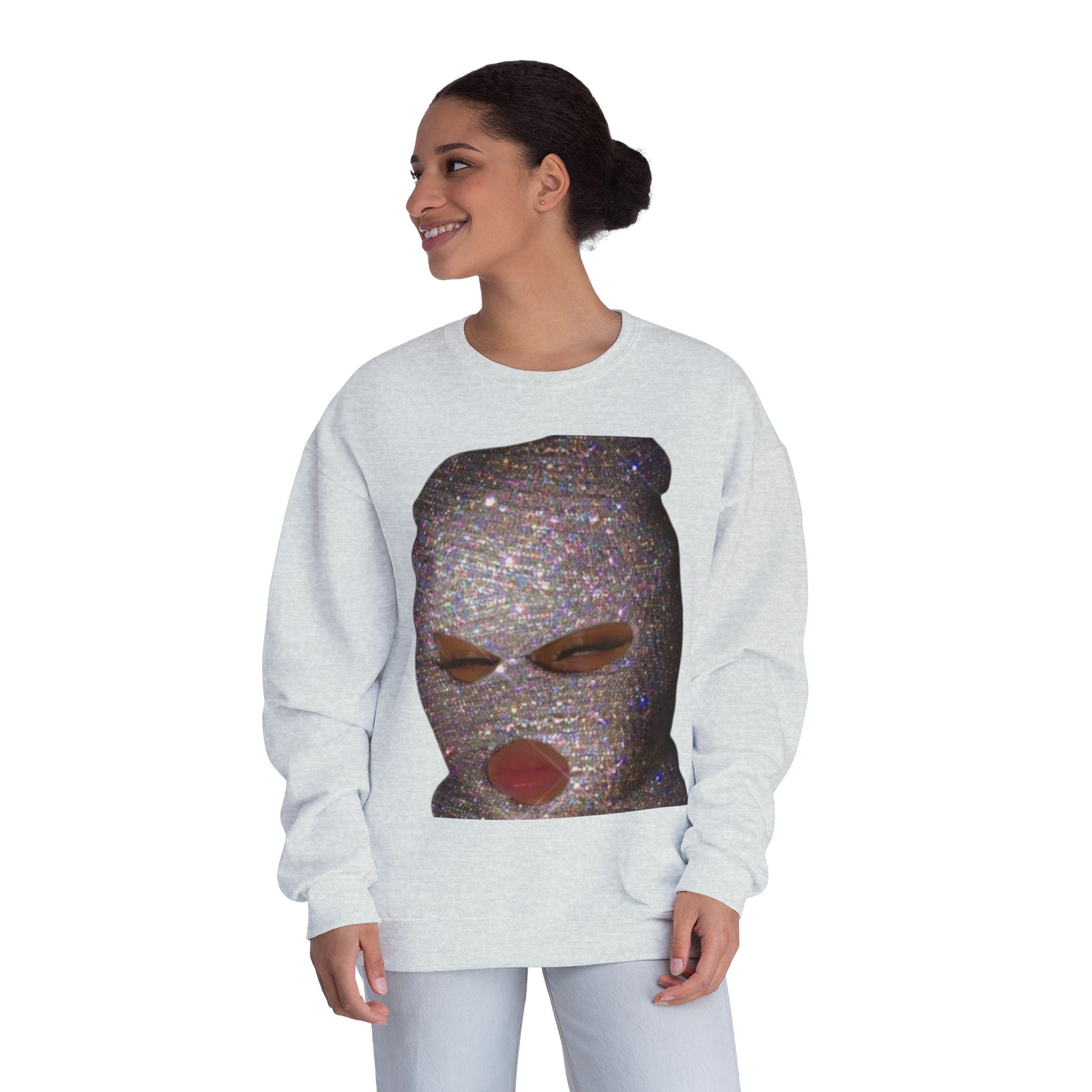 Glittery Crewneck Sweatshirt - Trendy Unisex Everyday Comfort