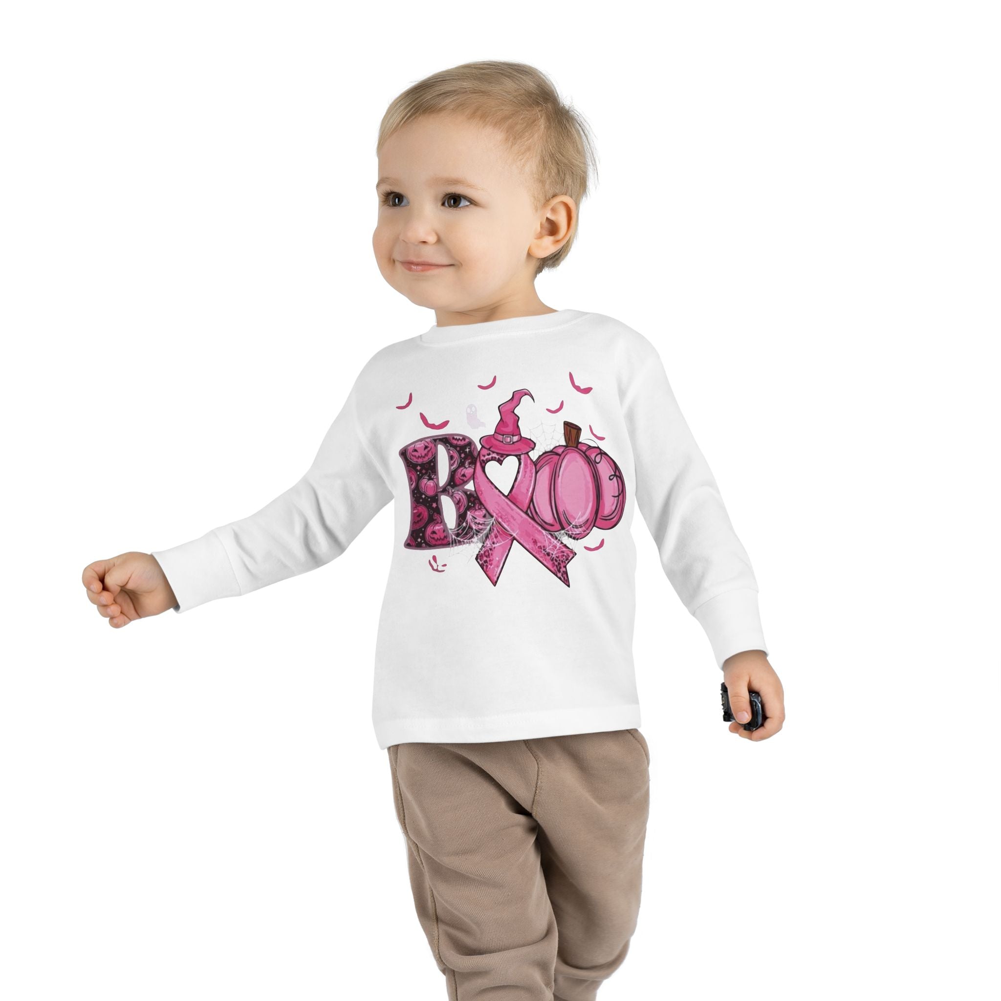 Pink Pumpkin Toddler Long Sleeve Tee