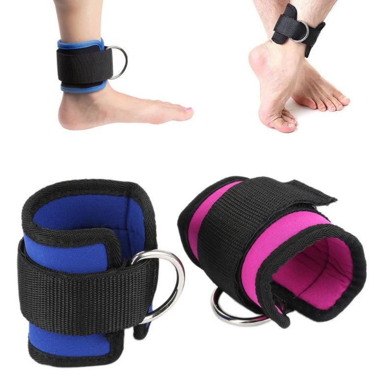 D-Ring Ankle Strap Weights - Adjustable Gym Leg Cuffs for Weight Lifting