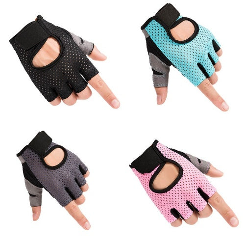 Half Finger Sports Fitness Gloves - Non-Slip Outdoor Riding & Gym Gloves