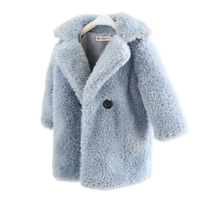 Big Kids Fur Coat Autumn And Winter Coat