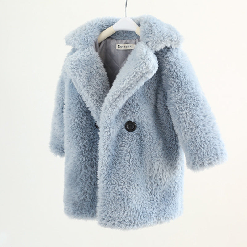 Big Kids Fur Coat Autumn And Winter Coat