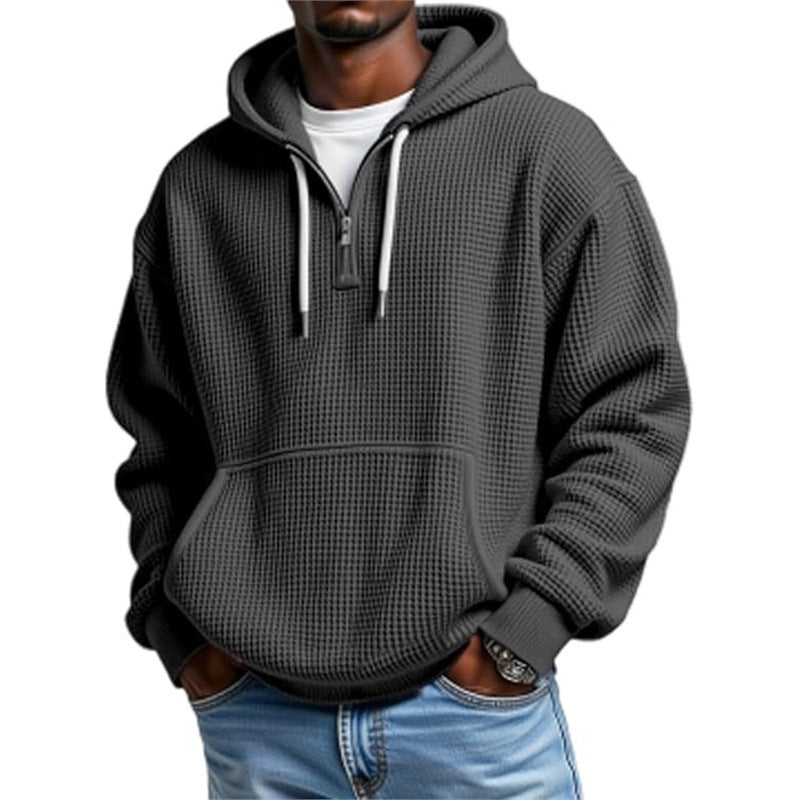 Men's Double Hood Zipper Hooded Sweater
