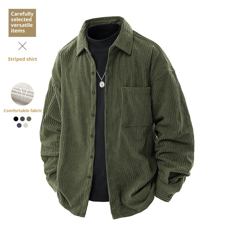 Shirt Collar Button Up Men