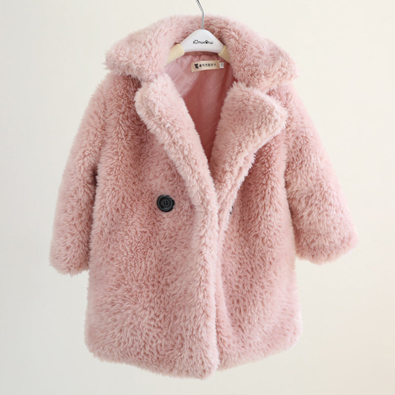 Big Kids Fur Coat Autumn And Winter Coat