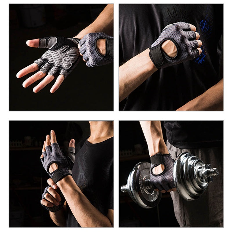 Half Finger Sports Fitness Gloves - Non-Slip Outdoor Riding & Gym Gloves