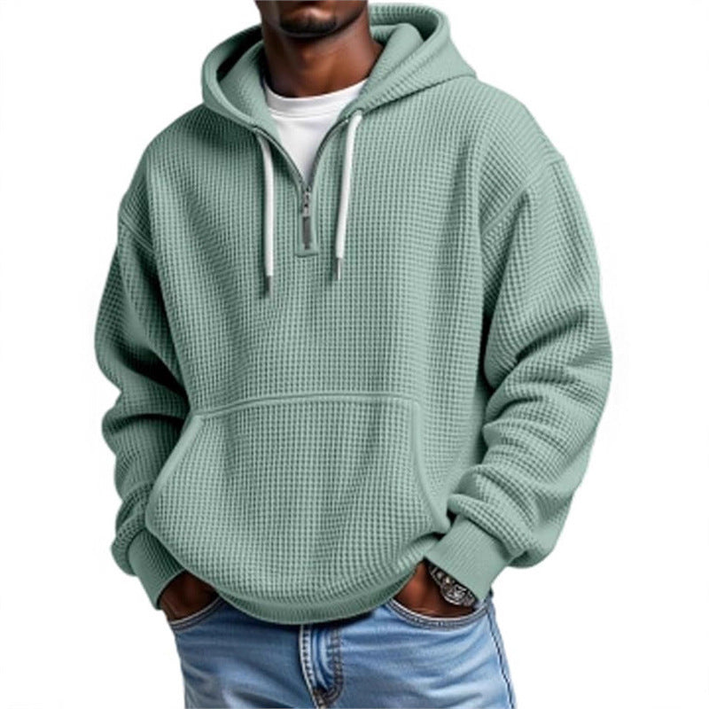 Men's Double Hood Zipper Hooded Sweater