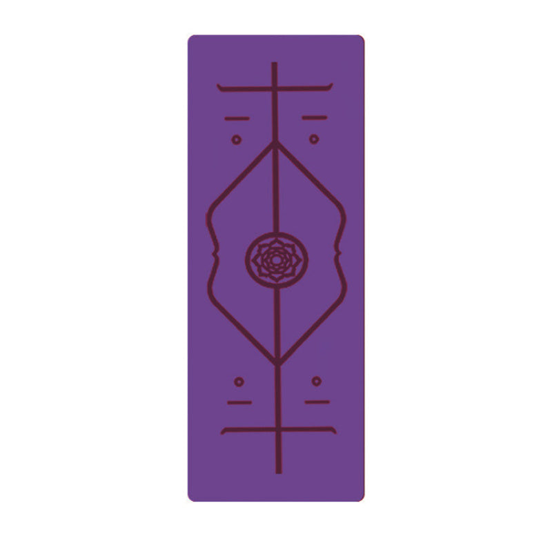 Non-Slip TPE Yoga Mat with Position Lines - Premium Exercise Mat