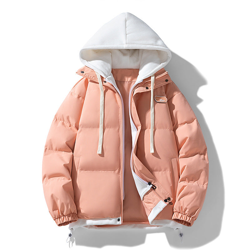 Two-piece Cotton-padded Coat Thickened Hooded Warm Jacket