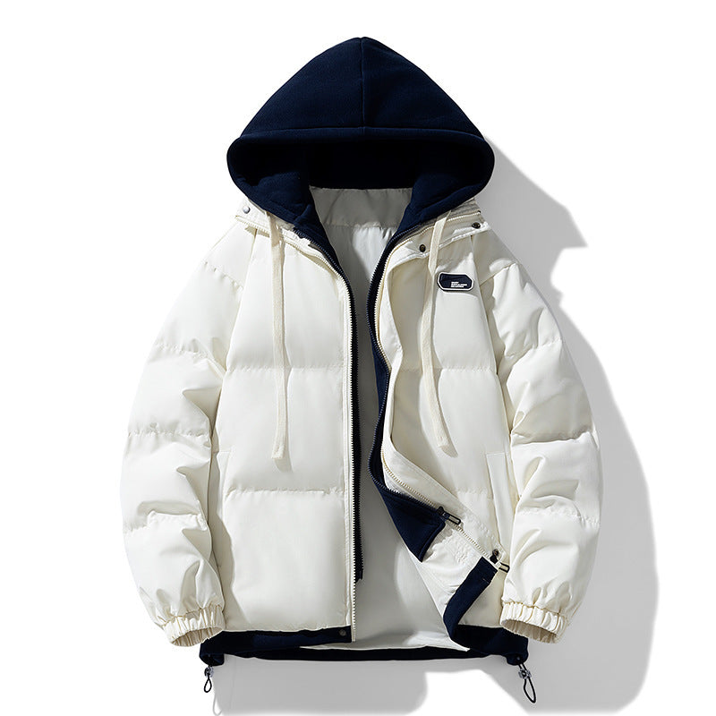 Two-piece Cotton-padded Coat Thickened Hooded Warm Jacket