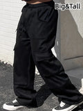 Loose Wide Leg American Gray Track Sweatpants Plus-sized Plus-sized