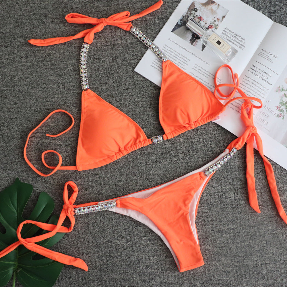 Women's Solid Color Sexy Strapless Bikini - Two-Piece Swimwear
