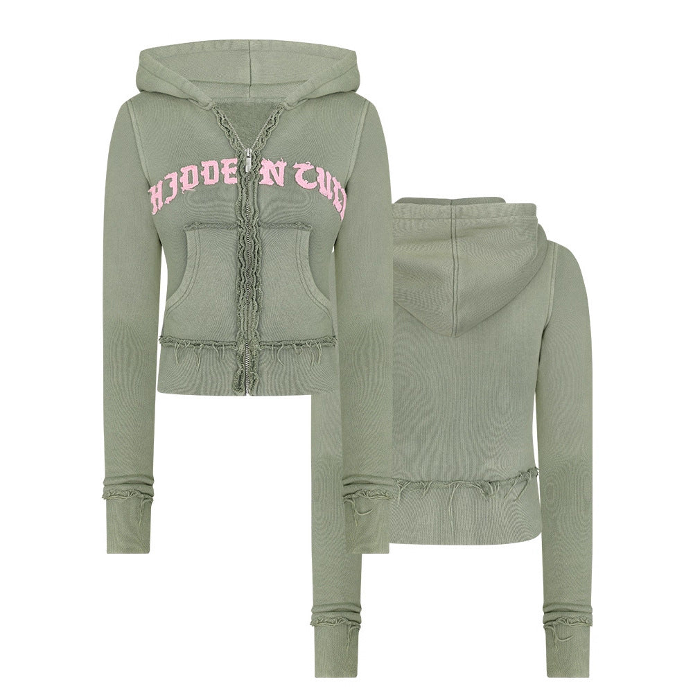 New Letter Patch Casual Trousers Suit
