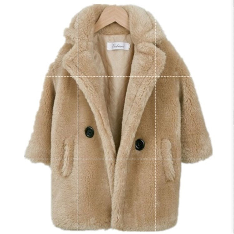 Big Kids Fur Coat Autumn And Winter Coat