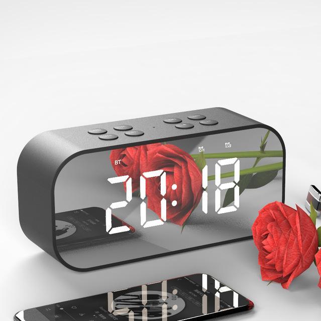 Bluetooth Speaker with LED Clock Display - 10-Hour Battery