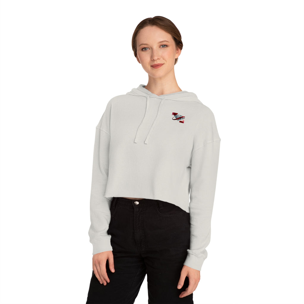 Women's Cropped Hooded Sweatshirt - Tie-Dye Fleece Hoodie
