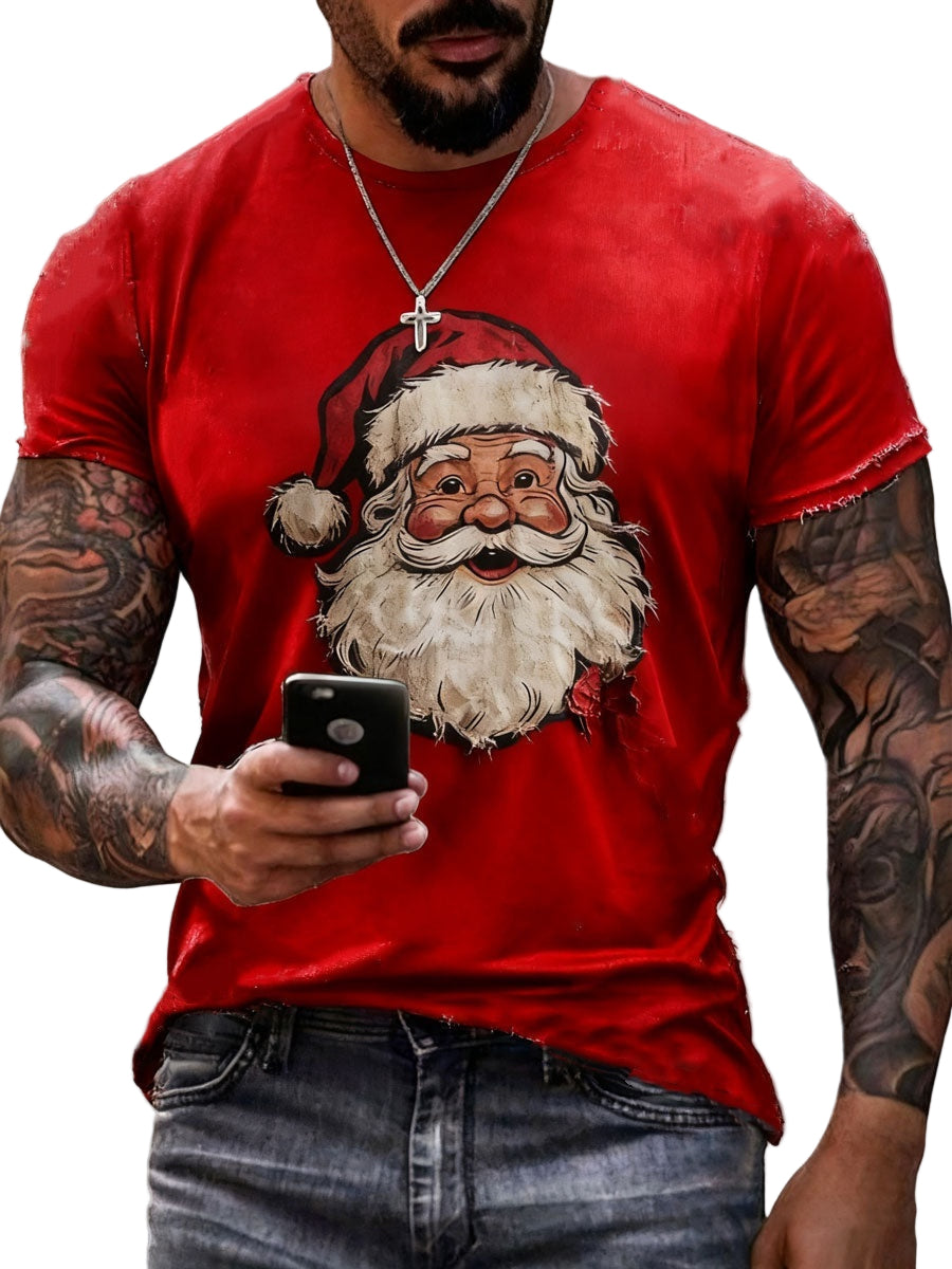 Santa Claus 3D Digital Printing Men's T-shirt