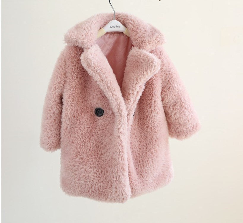 Big Kids Fur Coat Autumn And Winter Coat