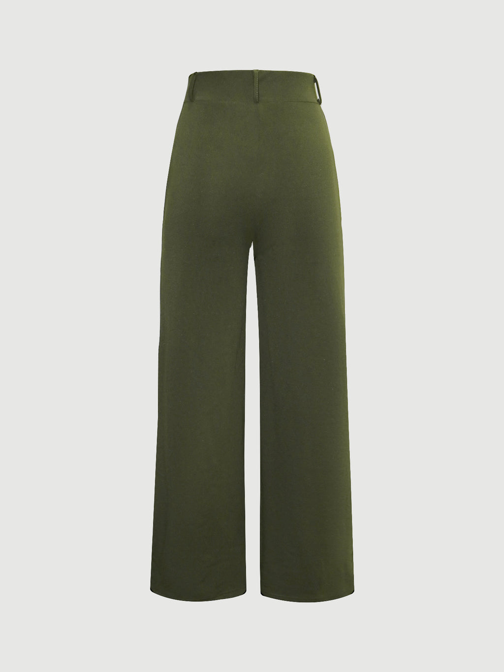 High-Rise Wide-Leg Pocket Decoration Loose Casual Pants