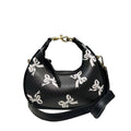 Stitching Soft Leather Hobos Cute Simple Shoulder Crossbody Bag