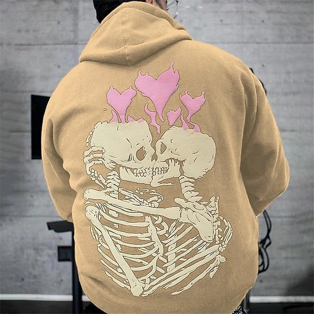Men's Loose-Fit Graphic Hoodie - Casual Comfort Sweater
