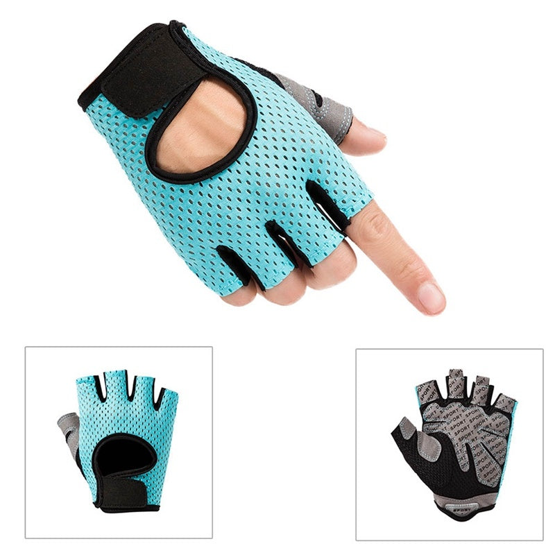 Half Finger Sports Fitness Gloves - Non-Slip Outdoor Riding & Gym Gloves