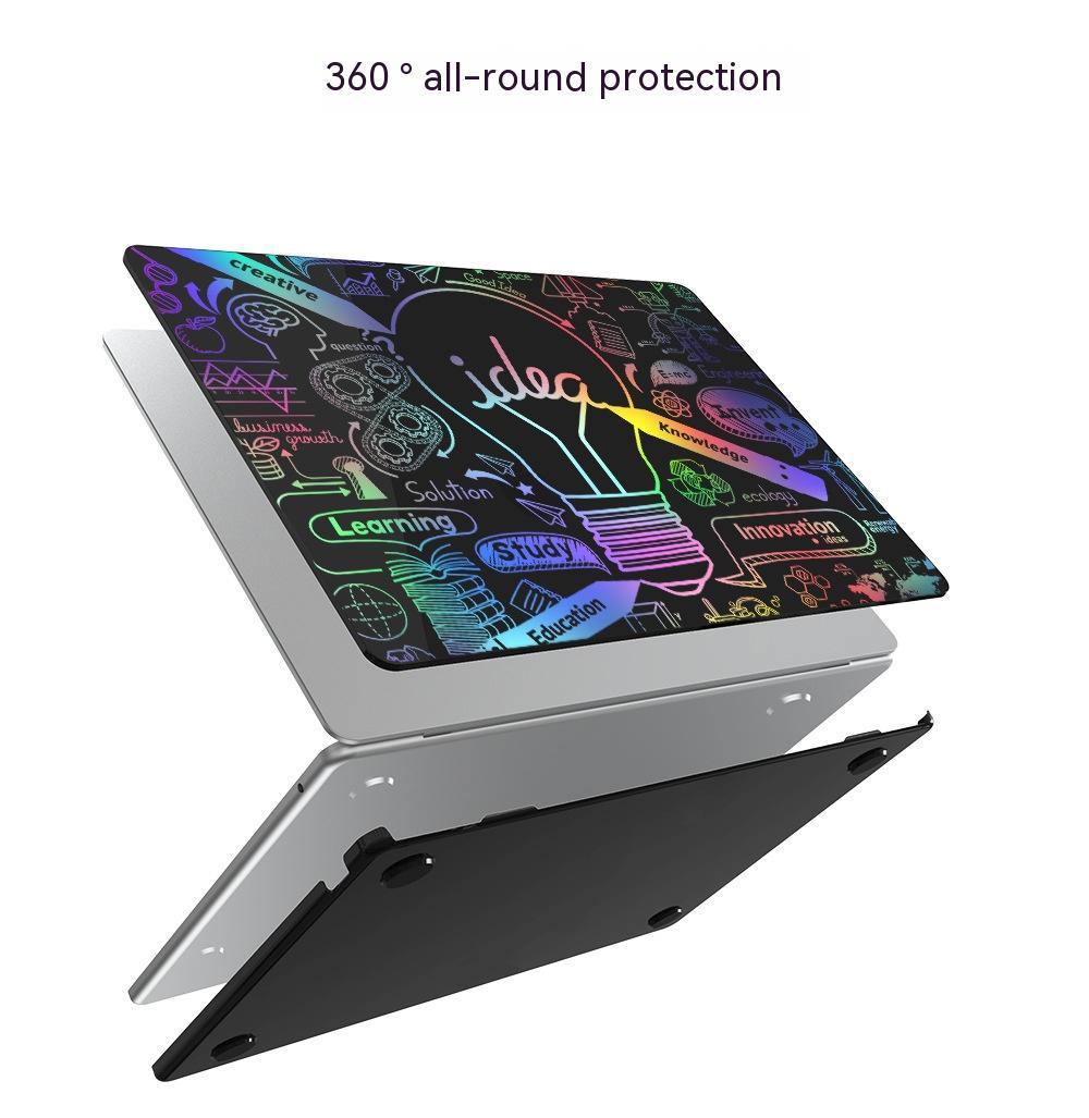 Apple MacBook Protective Case Durable Design for Laptop 105-bulb-colorful Black Shell Compatible with MacBook Pro Air & iPhone Models