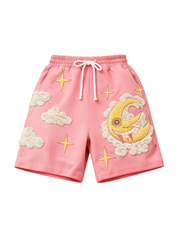 Retro Plus Size Loose Sports Knee Length Shorts